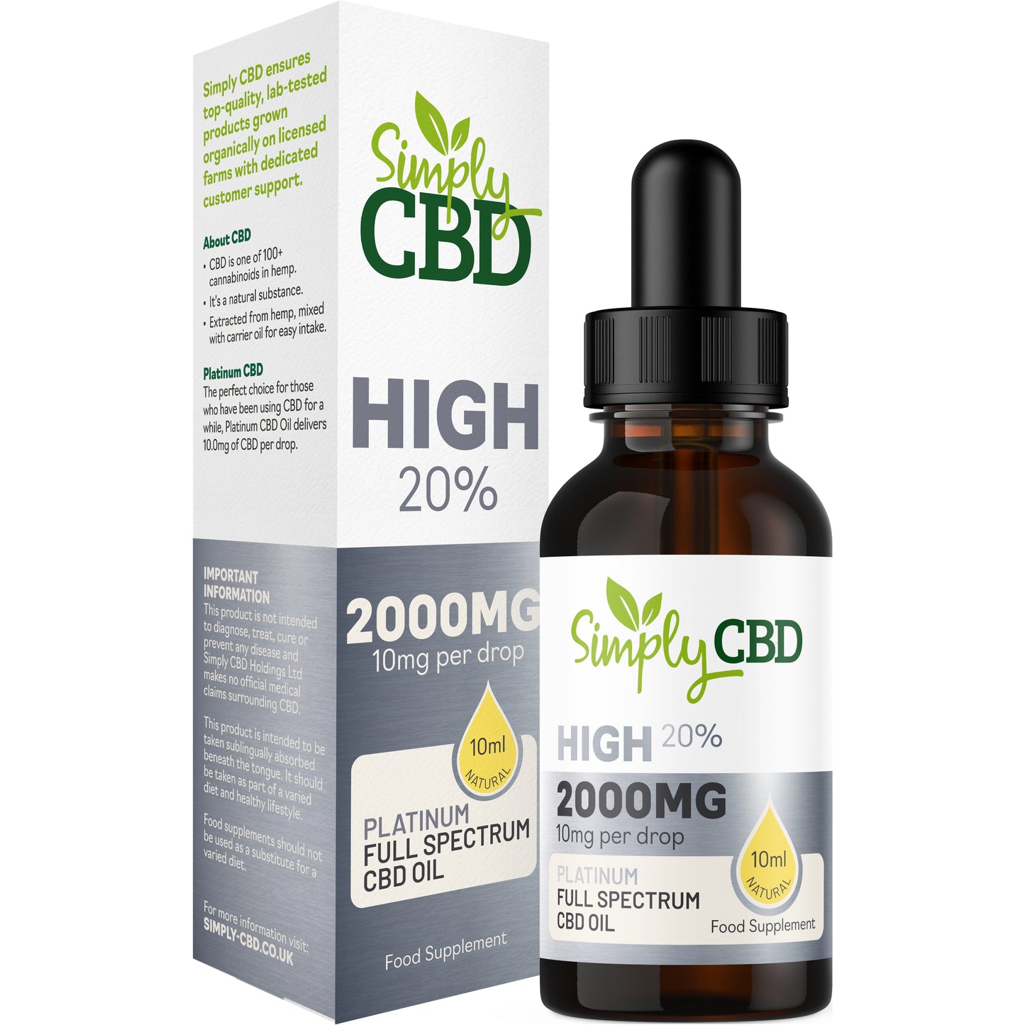 Platinum CBD Oil - 20% Strength (10ml)