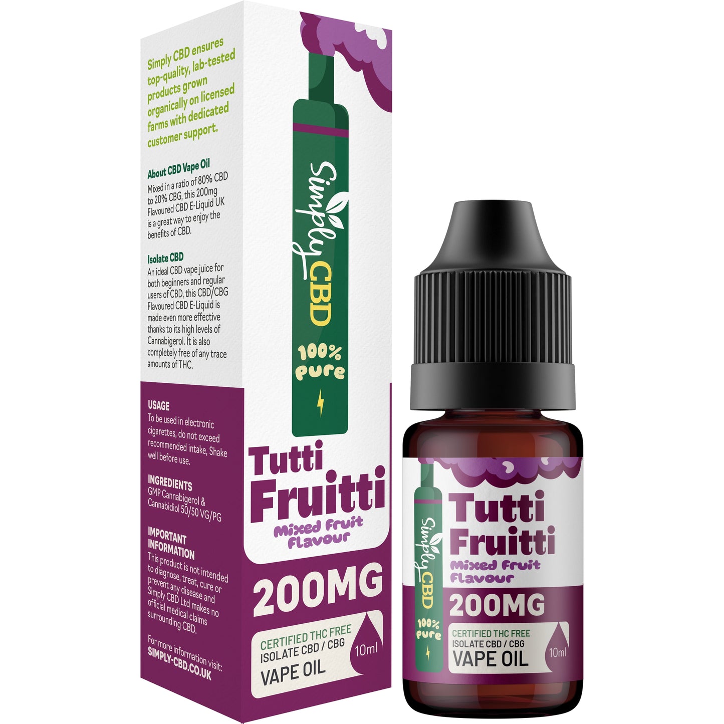 CBD / CBG Vape Oil E-Liquid - 2% Strength (10ml)