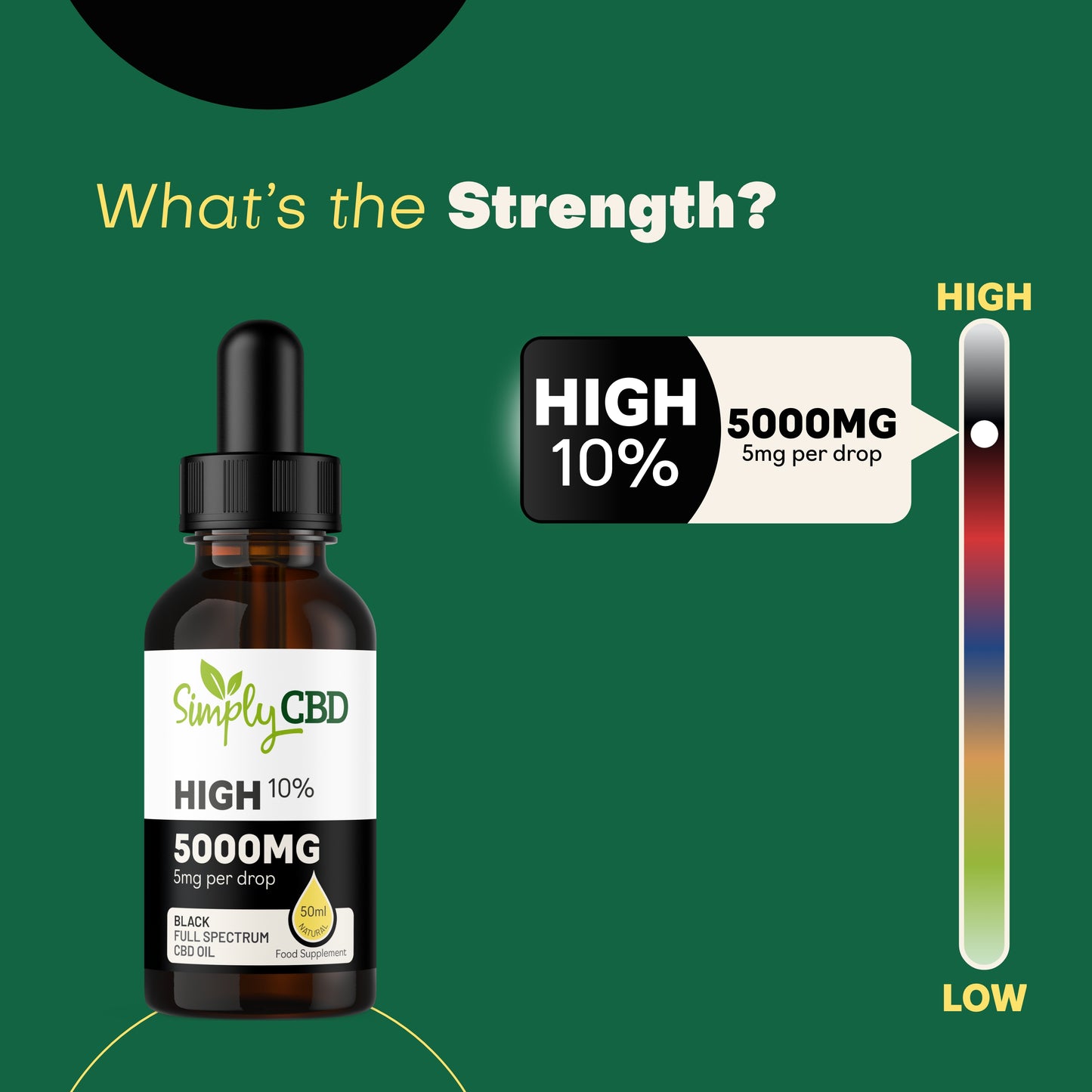 Black CBD Oil - 10% Strength (from 10ml)
