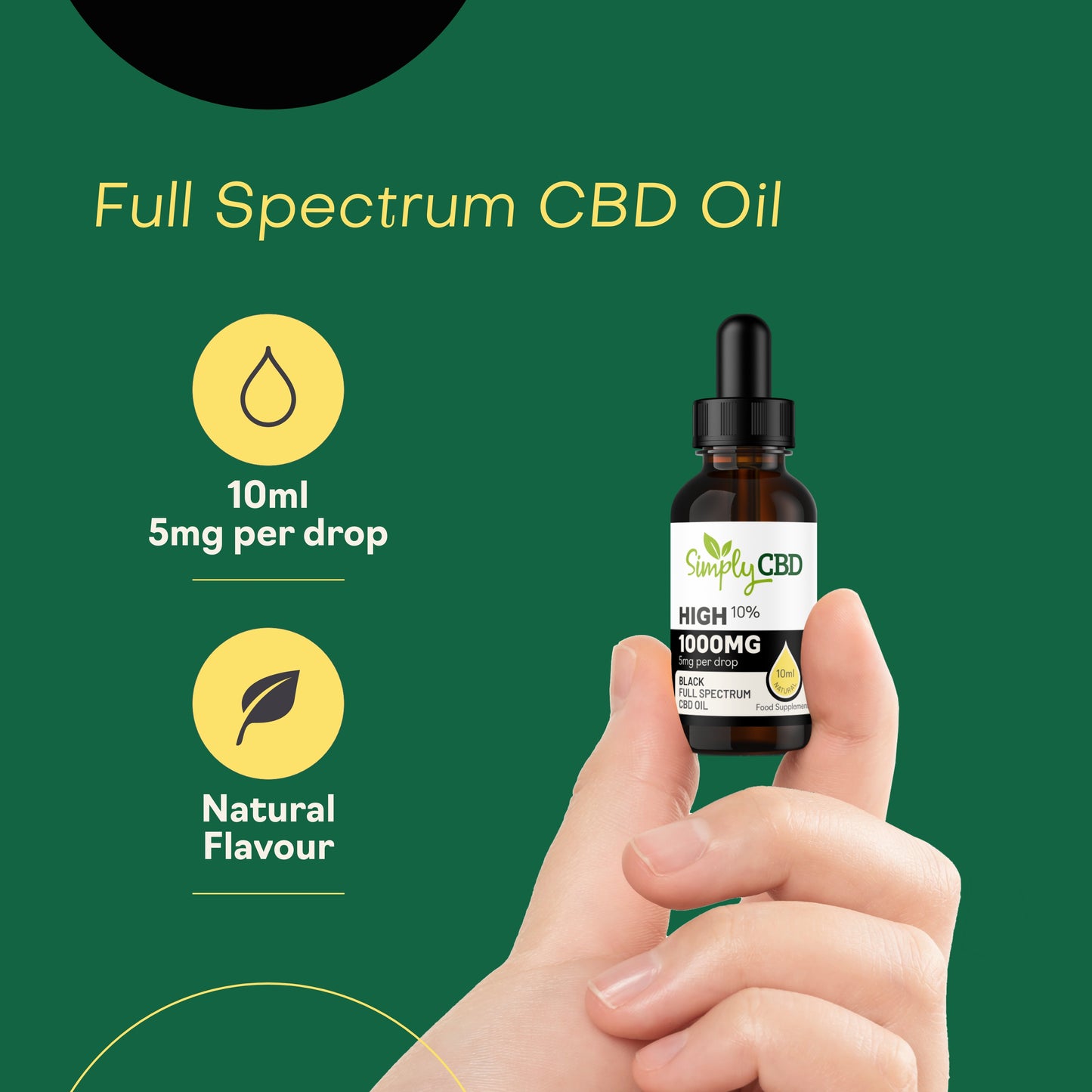 Black CBD Oil - 10% Strength (from 10ml)