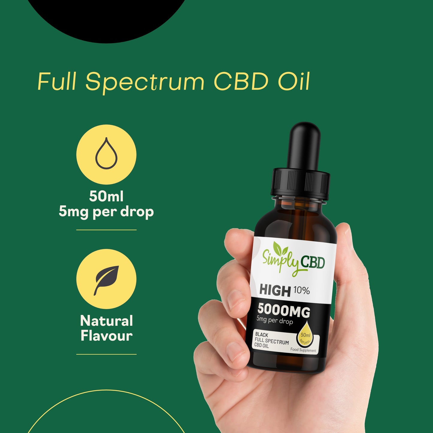 Black CBD Oil - 10% Strength (from 10ml)