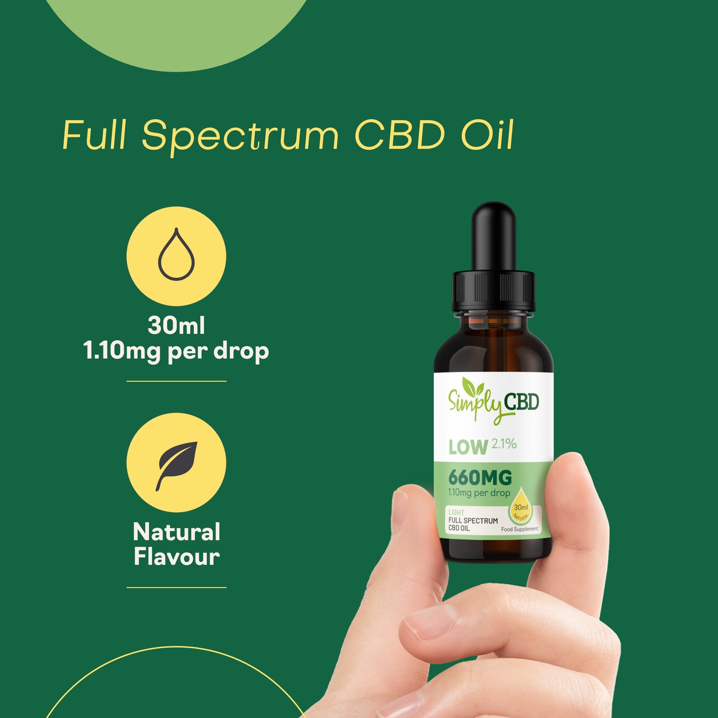 Light CBD Oil - 2.1% Strength (30ml)
