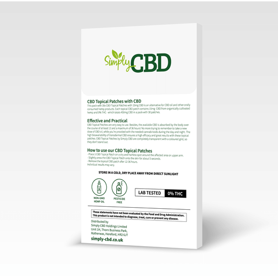 CBD Patches with Lavender for Sleep - 30 Patches - 15mg Per Patch