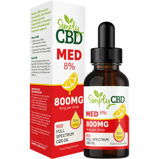 Red CBD Oil Flavoured - 8% Strength (10ml)