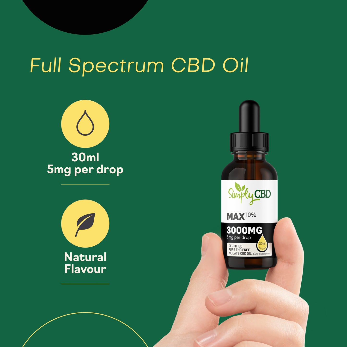 Pure CBD Isolate Oil THC Free - from 1.7% Strength (30ml)