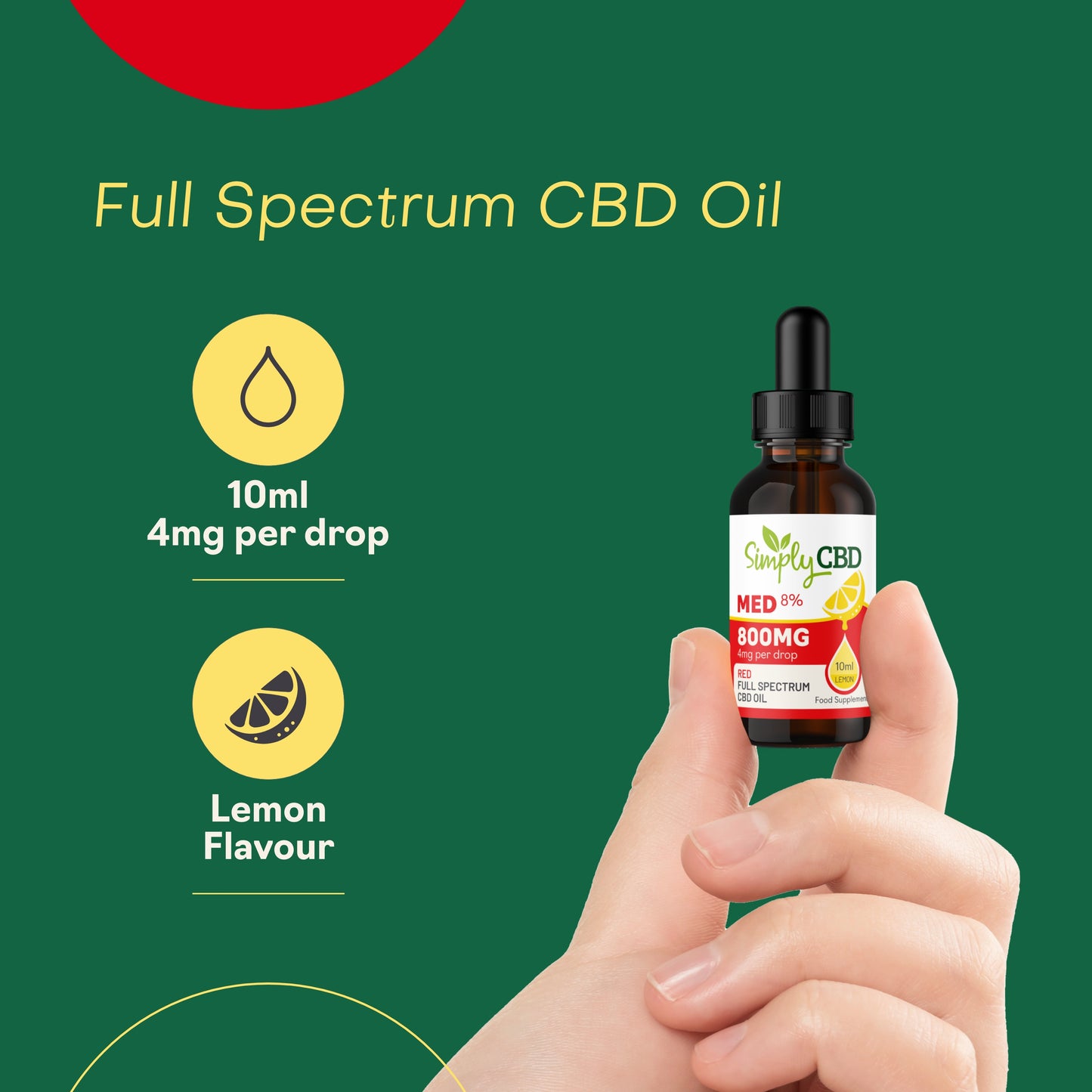 Red CBD Oil Flavoured - 8% Strength (10ml)
