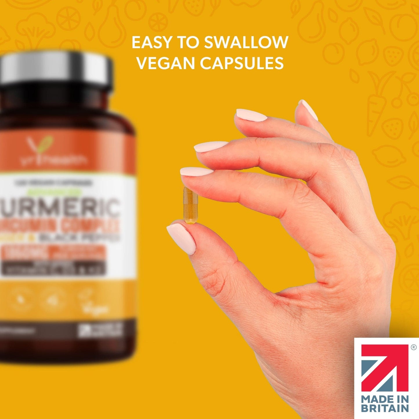 Turmeric Curcumin Complex Ginger & Black Pepper - 120 Vegan Tablets