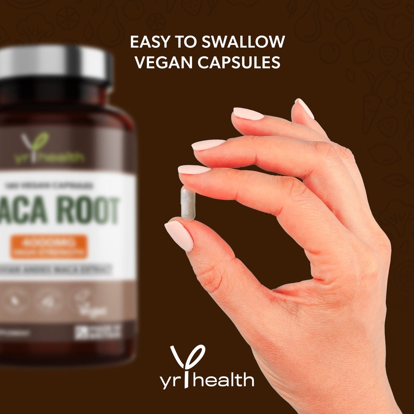 Highest Strength 4000mg Peruvian Andes Maca Root Extract  - 180 Vegan Capsules