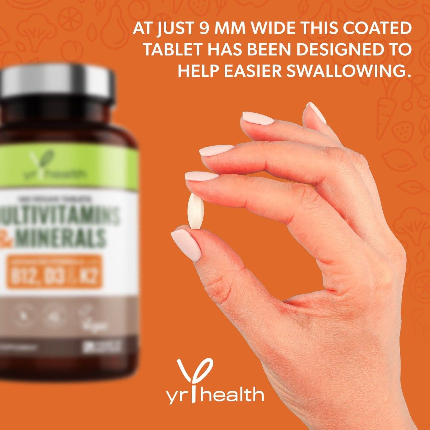 Advanced Vegan Multivitamins & Minerals High in B12, D3 with Added Vitamin K2 - 180 Tablets