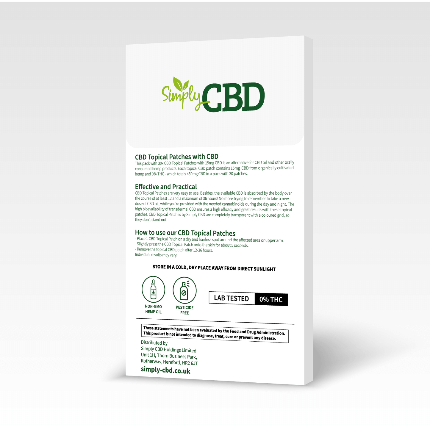 CBD Patches with Lavender for Sleep - 30 Patches - 15mg Per Patch