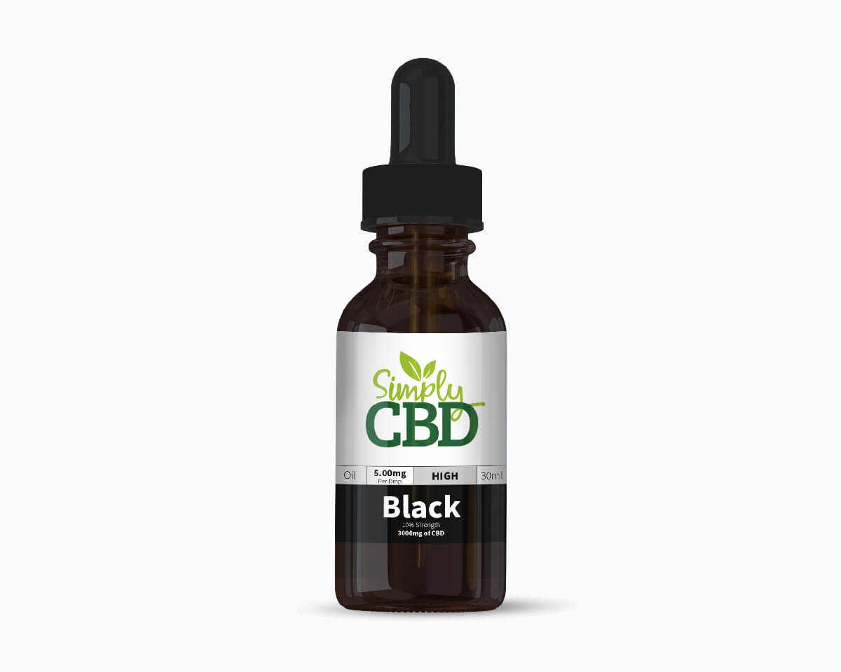 Black CBD Oil - 10% Strength (from 10ml)