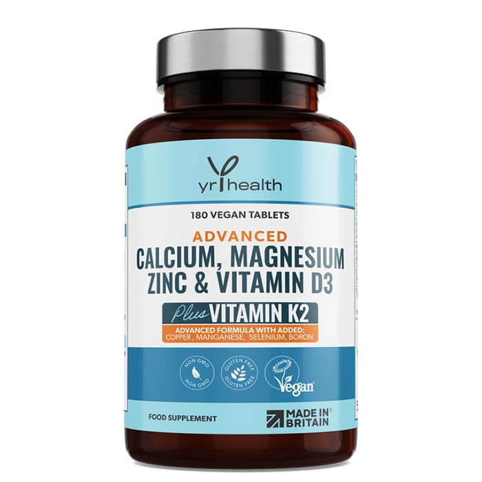 ADVANCED Calcium, Magnesium, Zinc, Vitamin D3 & K2 MK7  - 180 Vegan Tablets