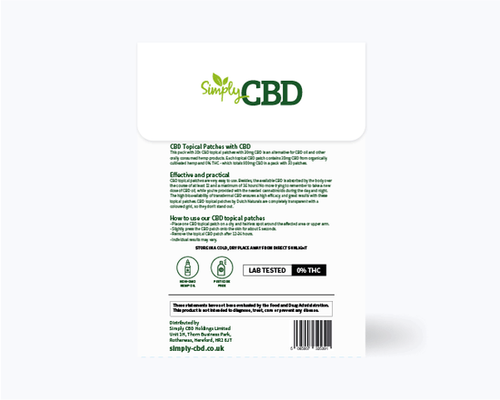 CBD Patches - 30 Patches - 30mg Per Patch (Extra Strength)