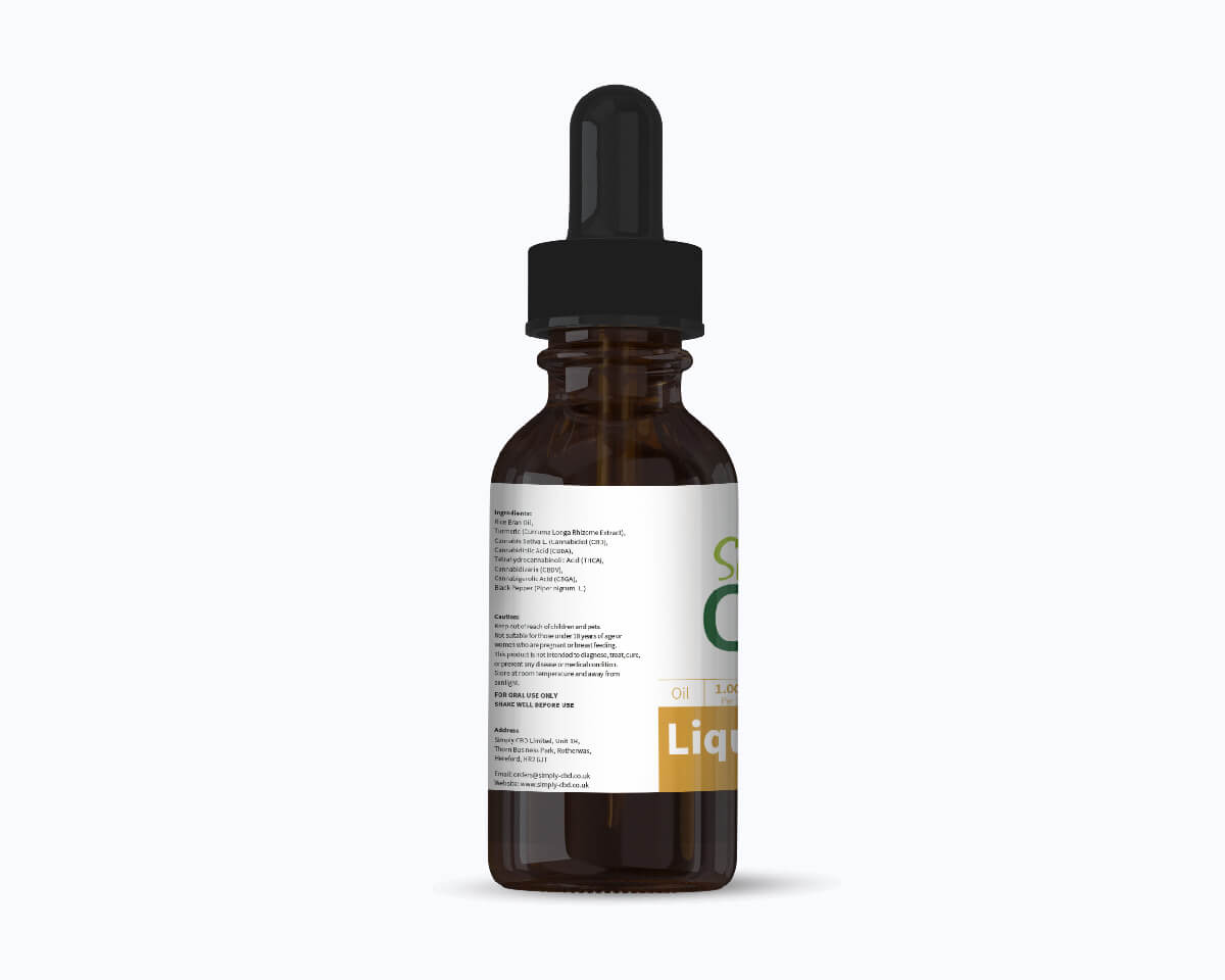 Liquid Gold CBD Oil with Turmeric and Black Pepper - 2% Strength (30ml)