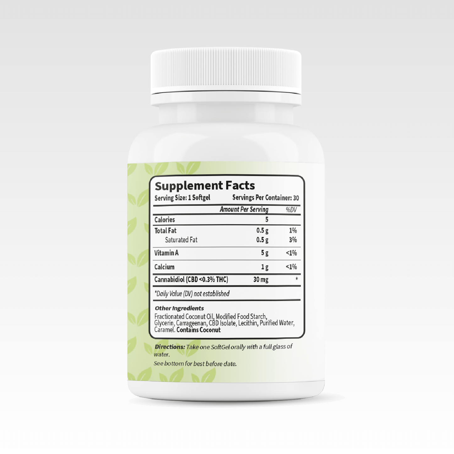 CBD SoftGels - 30MG Per SoftGel